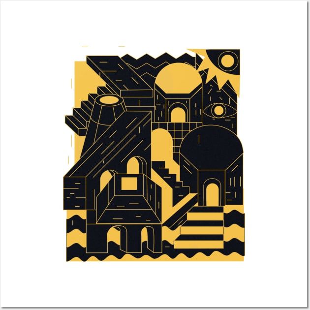 Golden City Wall Art by yoaz